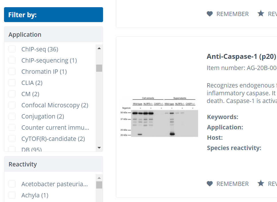 Application Abbreviations in the Biomol Webshop - and what they mean